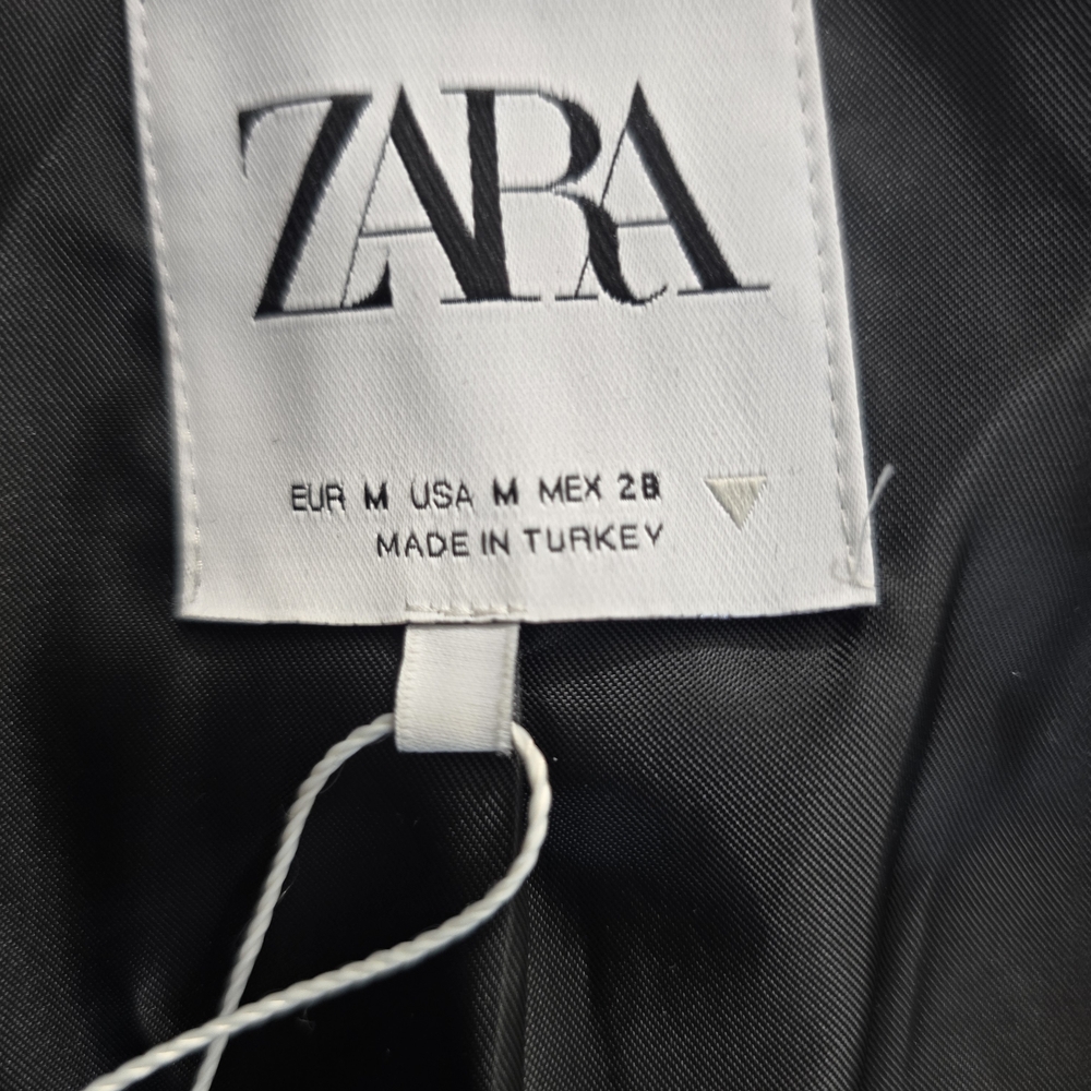Zara Black Cropped Blazer Jacket - Picture 4 of 5